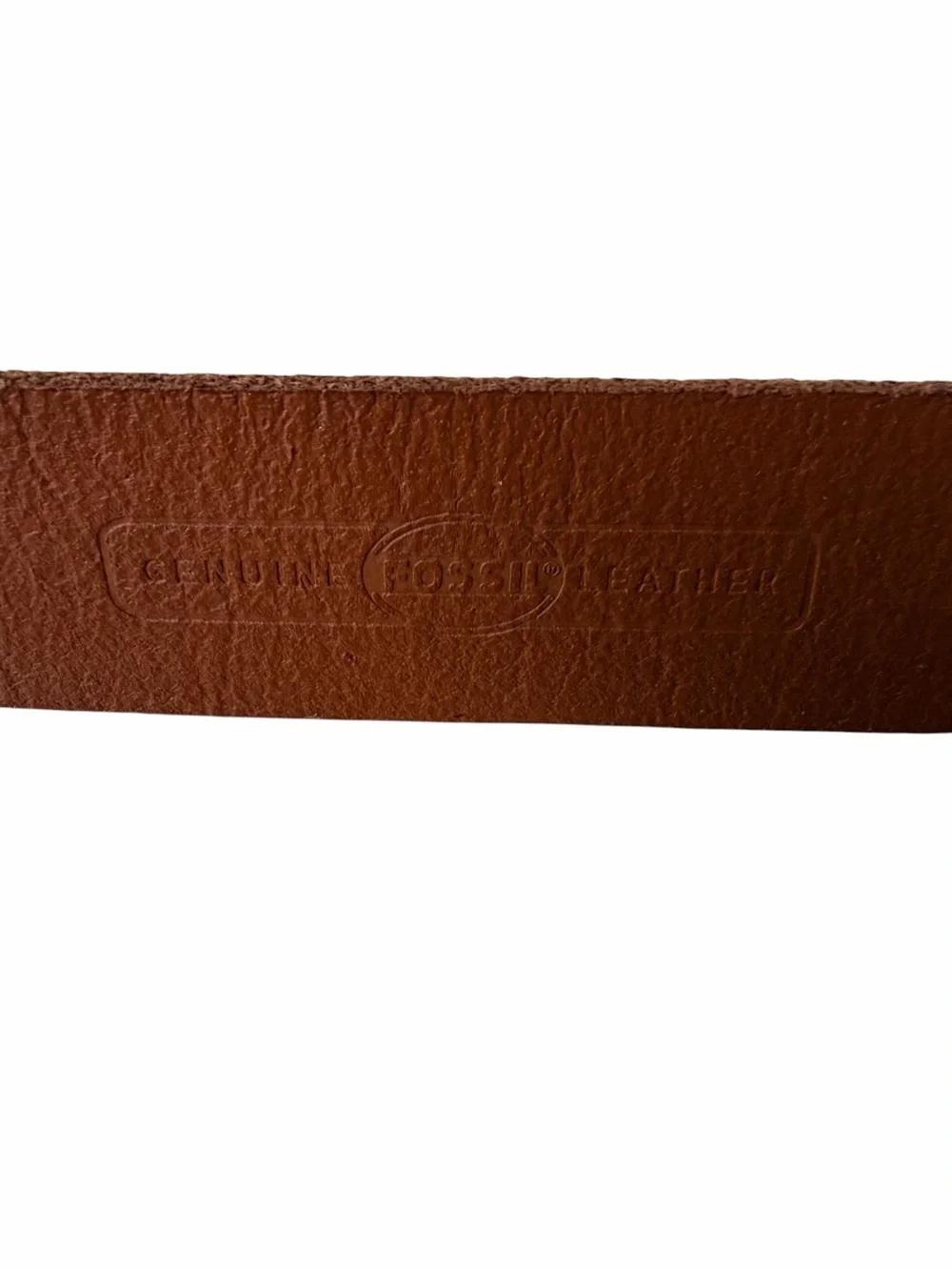 Fossil Ladies Leather Casual Belt with Retro Floral Advert Motif, Medium 35”-37” - Picture 5 of 11